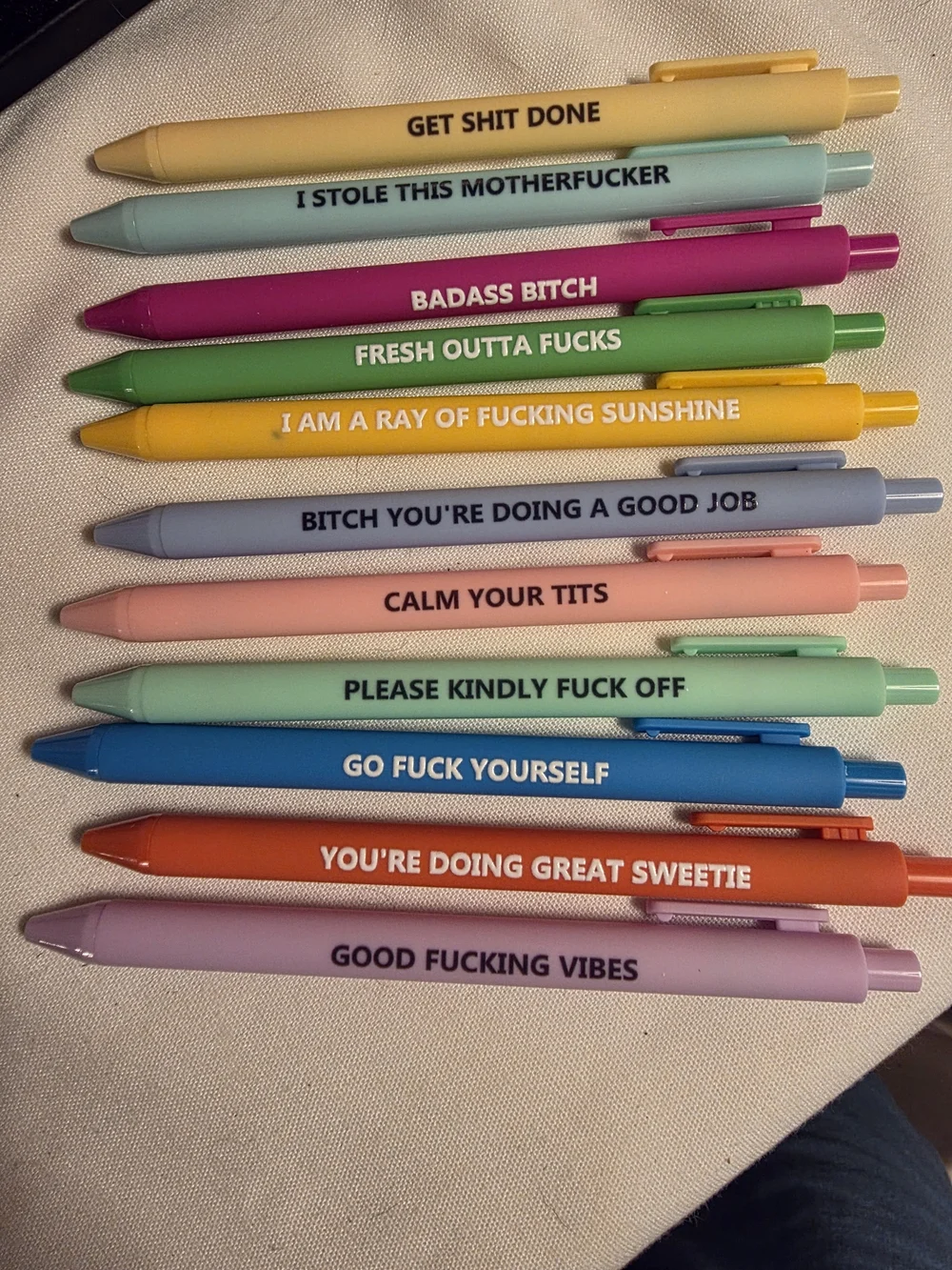 Set of 11 F-THIS Novelty Ballpoint Pens
